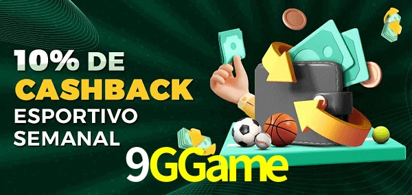 10% de bônus de cashback na 9GGame